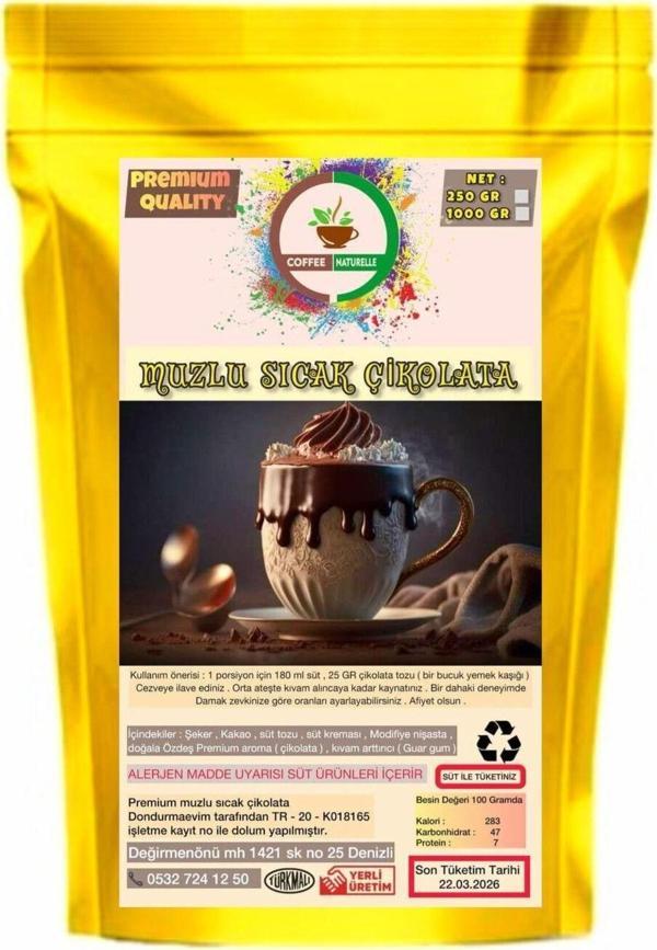 Coffee Naturelle Muzlu Sıcak Çikolata 1 Kg - 1000 Gr " Premium Qualıty " - Image 1