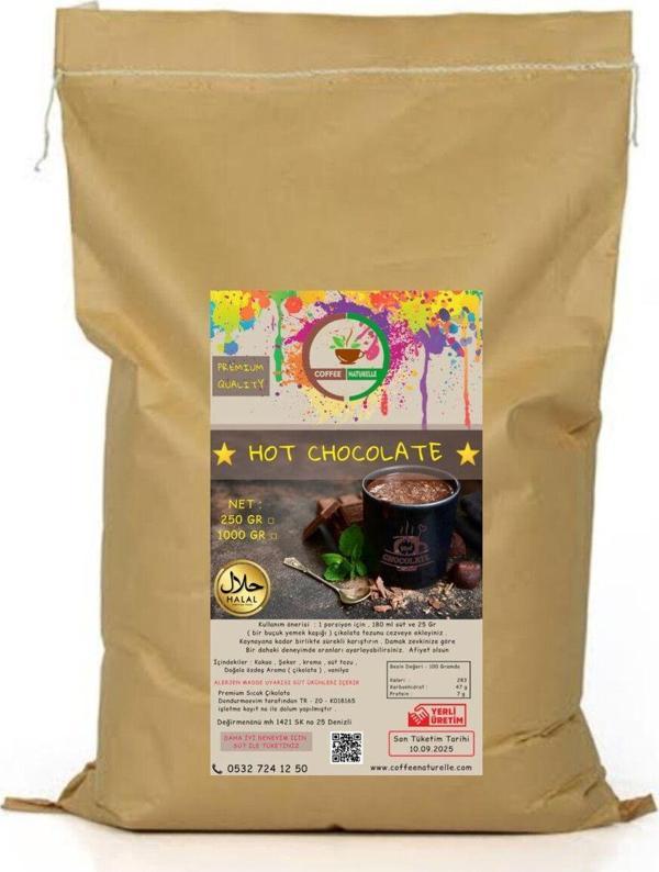 Coffee Naturelle Sıcak Çikolata - İşletme Serisi - 20 Kg - 20000 Gram - Dökme Su Geçirmez Kraft - Image 1