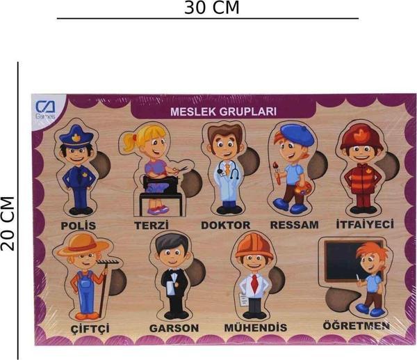 Hak-İş Oyuncak Ahşap Meslek Grupları Bul-Tak - Image 1