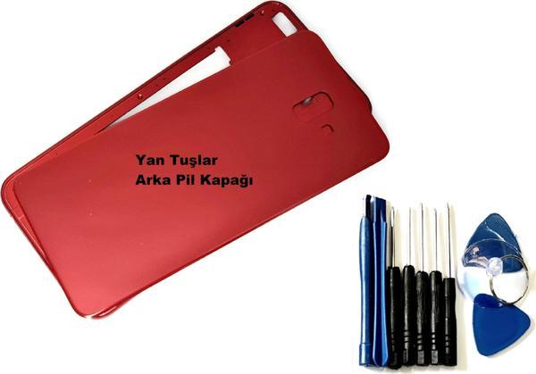 Tkgz Samsung Galaxy J6 Plus KASA Arka Pil Batarya Kapağı (TAMİR SETİ) KIRMIZI - Image 1