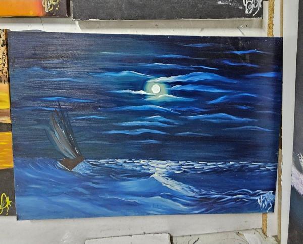 Ert Sanat Atolyesi El Yapımı İmzalı Tablo Özel Tasarım Tuval Tablo - Image 1