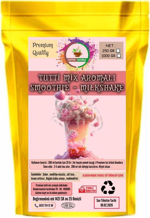 Coffee Naturelle Tutti Frutti Aromalı Milkshake & Smoothie 1 Kg - Image 1
