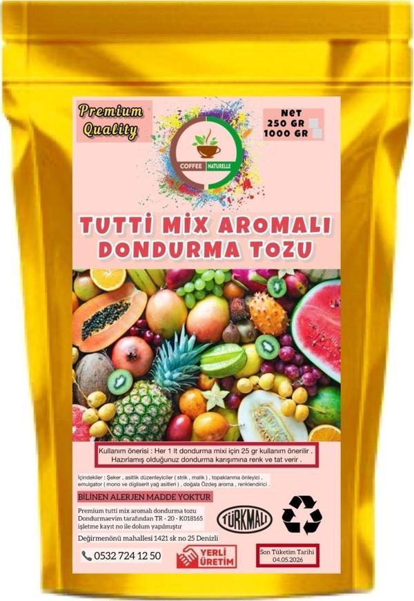 Coffee Naturelle Tutti Mix Aromalı Dondurma Karışım Tozu - 250 Gr - Image 1
