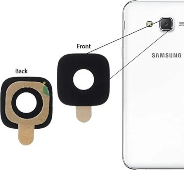 Tkgz Samsung Galaxy J7 J700 Arka Kamera Camı Lens Yapışkanlı - Image 1