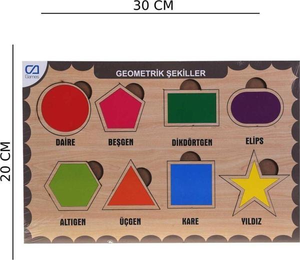 Hak-İş Oyuncak Ahşap Geometrik Şekiller Bul-Tak - Image 1