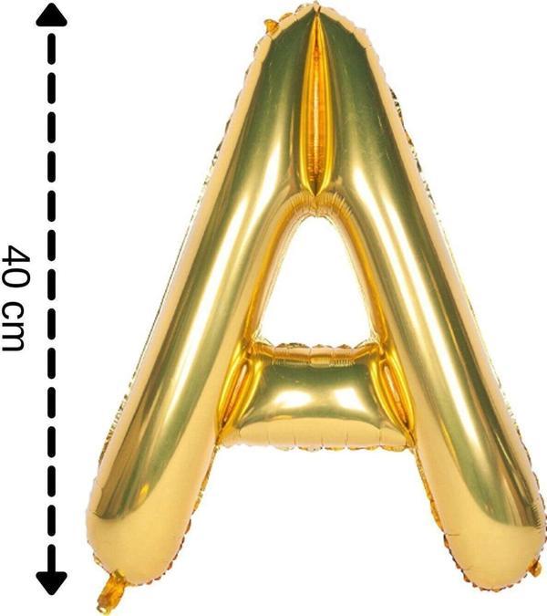 Tinky Winky Folyo Balon A Harfi Helyum Balon 40 Cm Gold Renk - Image 1