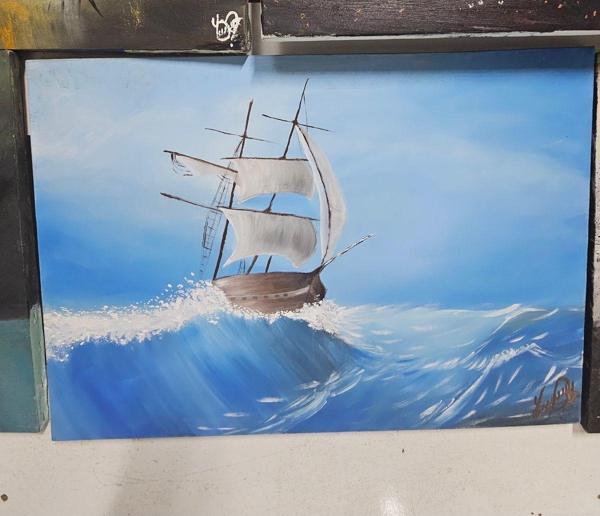 Ert Sanat Atolyesi El Yapımı İmzalı Tablo Özel Tasarım Tuval Tablo - Image 1