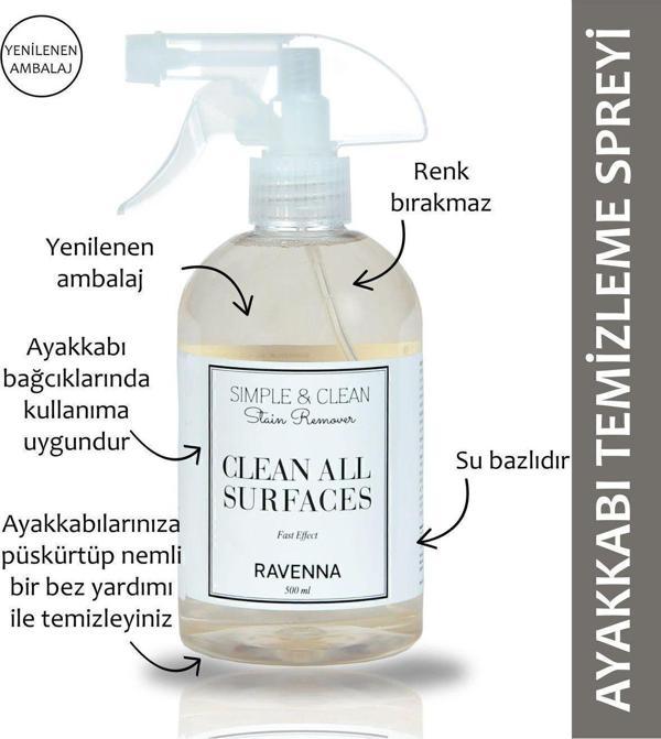 Ravenna Simple&Clean Ayakkabı Ve Kumaş Temizleme Spreyi 500 Ml - Image 1