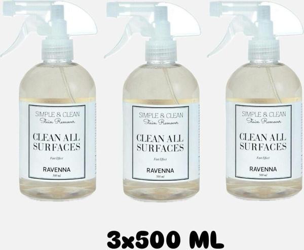 Ravenna Simple&Clean Ultra Güçlü Leke Çıkarıcı Ve Ayakkabı Temizleyici Sprey 500 Ml X 3 Adet - Image 1