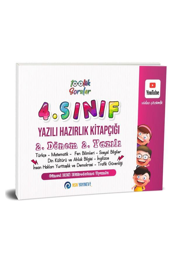 Nsn Yayınevi 4. Sınıf Yazılı Hazırlık Kitapçığı 2. Dönem 2. Yazılı - Yüzlük Sorular - NSN Yayınevi - Image 1