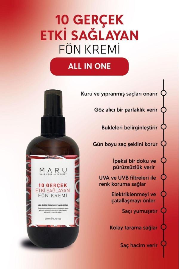 Maru All In One Hair Treatment Yıpranmış Saçlar Için 10 Etkili Saç Bakım Spreyi 250 Ml 8684091006183 - Image 1