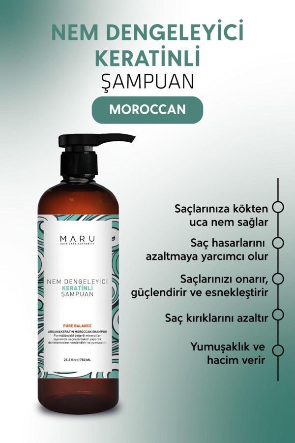 Maru Besleyici Ve Nemlendirici - Nem Dengeleyici Keratinli Şampuan 750 Ml 8699211721259 - Image 1