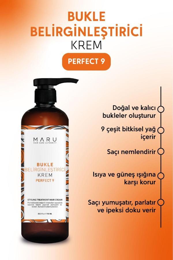 Maru Bukle Belirginleştirici & Kıvırcık Saçlara Özel Durulanmayan Saç Bakım Kremi 750 Ml 8699211721266 - Image 1