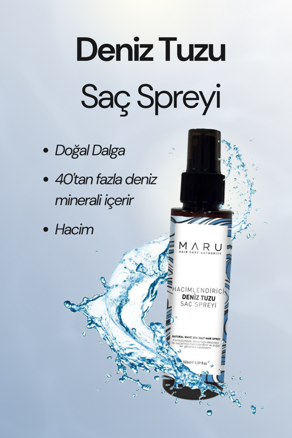 Maru Hacim Ve Dolgunluk Veren Deniz Tuzu Saç Spreyi 150 Ml 8684382736782 - Image 1