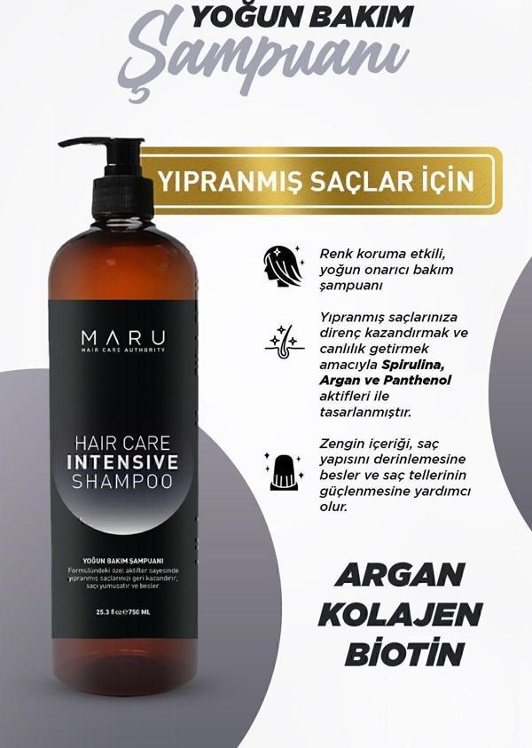 Maru Intensive Repair Yıpranmış Saçlar Için Yoğun Bakım Şampuanı 750 Ml 8699211721006 - Image 1
