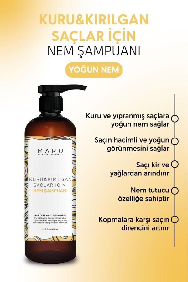Maru Kuru Ve Kırılgan Saçlar Için Nem Terapisi Şampuanı 750 Ml 8699211721037 - Image 1