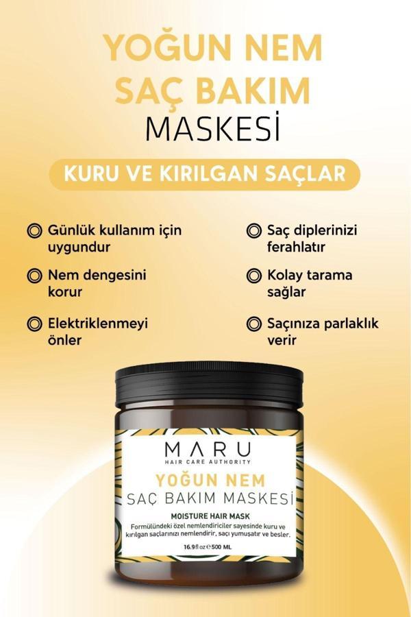 Maru Kuru Ve Yıpranmış Saçlar Için Keratin & Biotin Onarıcı Saç Maskesi 500 Ml 8699211721044 - Image 1