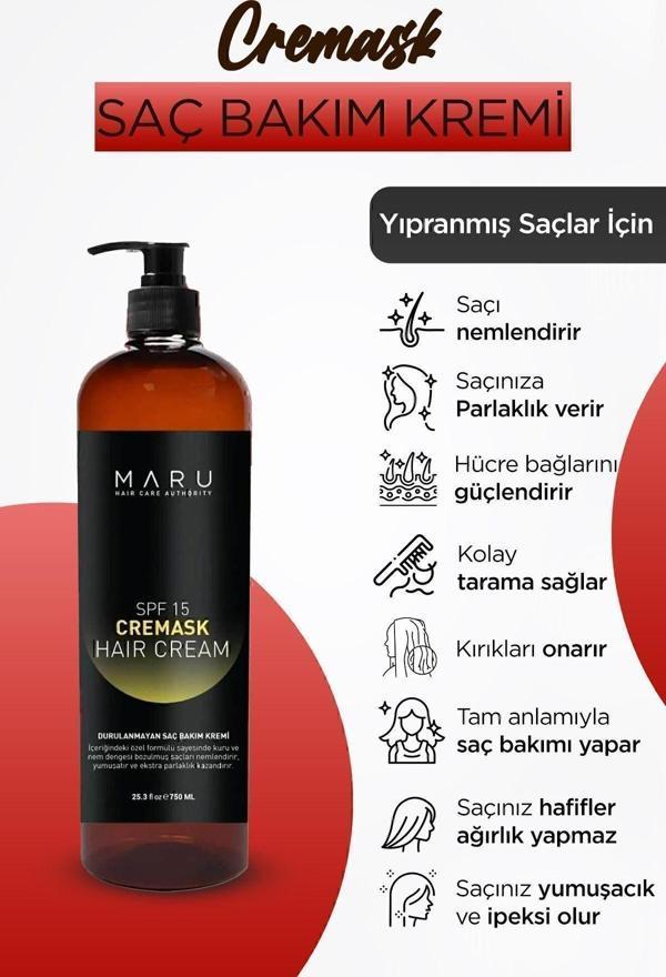 Maru Yoğun Bakım Durulanmayan Saç Bakım Kremi 750 Ml 8699211721143 - Image 1