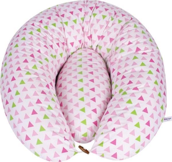 Sevi Bebe Yastıklı Anne Bebek Emzirme Minderi Art-579 Pembe Üçgen - Image 1