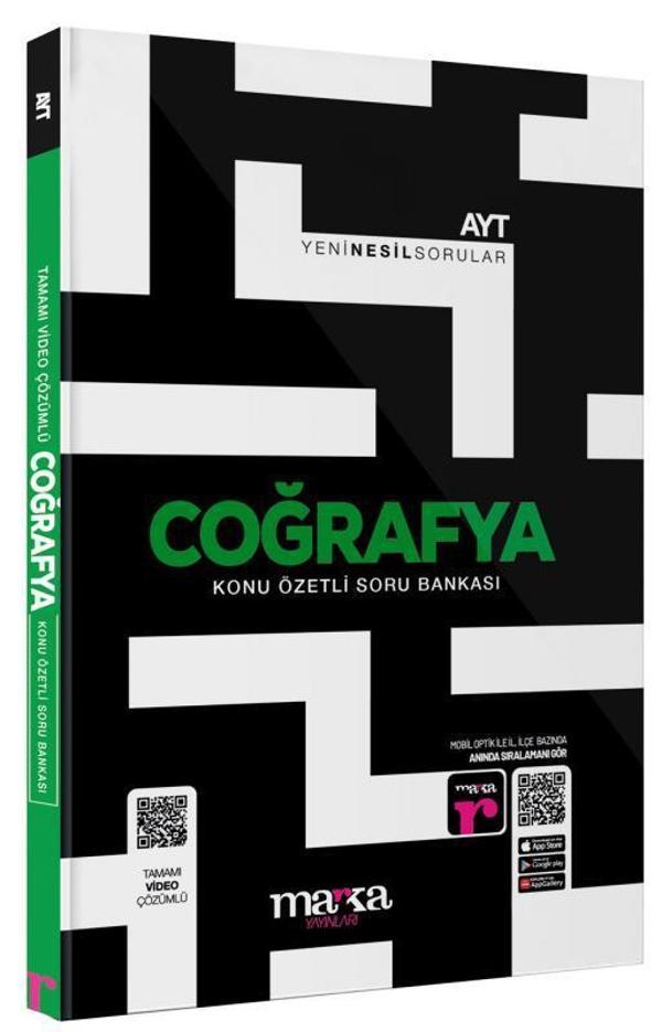 2025 AYT Coğrafya Konu Özetli Yeni Nesil Soru Bankası Tamamı Video Çözümlü - Marka Yayınları - Image 1