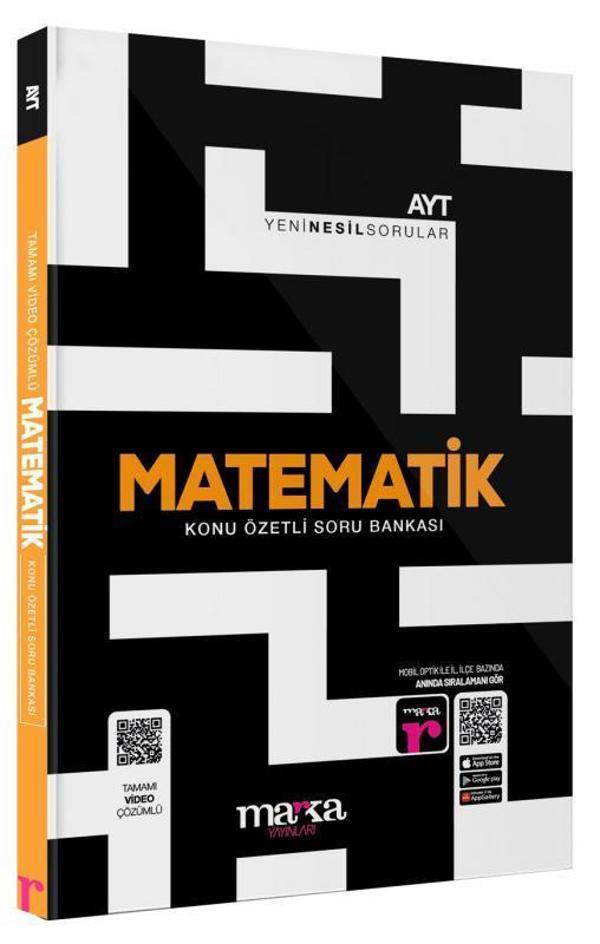2025 AYT Matematik Konu Özetli Yeni Nesil Soru Bankası Tamamı Video Çözümlü - Marka Yayınları - Image 1