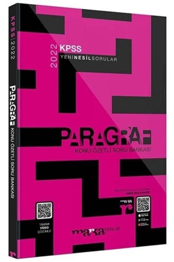 Marka KPSS Paragraf Konu Özetli Yeni Nesil Soru Bankası Tamamı Video Çözümlü - Marka Yayınları - Image 1