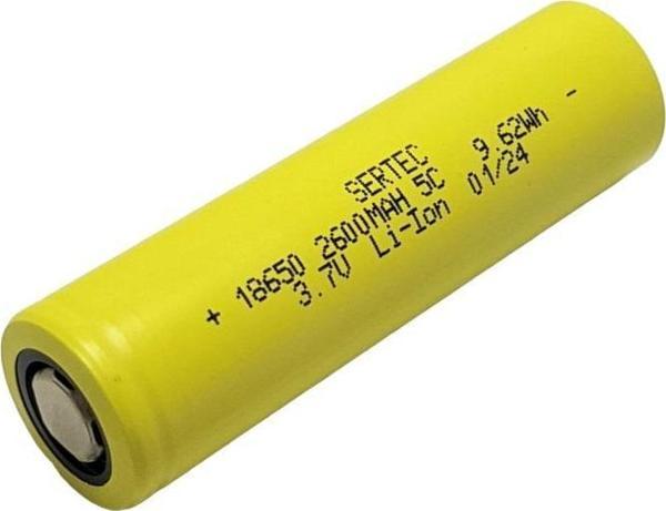 Sertec 18650 3.7V 2600 Mah 5C Li-Ion Şarjlı Pil-1 Adet - Image 1
