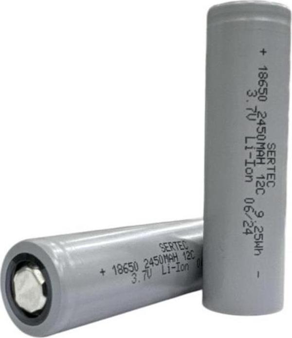Sertec 18650 3.7V 2450 Mah 12C Li-Ion Şarjlı Pil - 1 Adet - Image 1