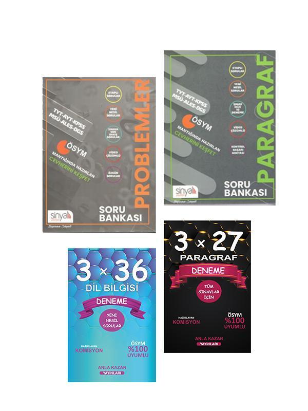 Anla Kazan Deneme Tüm Sınavlar İçin Sinyal Paragraf Problem Soru 4 lü Set - Anla Kazan Yayınları - Image 1