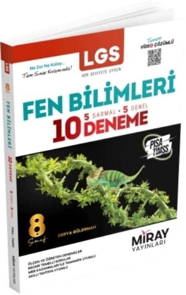 Miray Yayınları 8. Sınıf Fen Bilimleri 10 Deneme - Miray Yayınları - Image 1