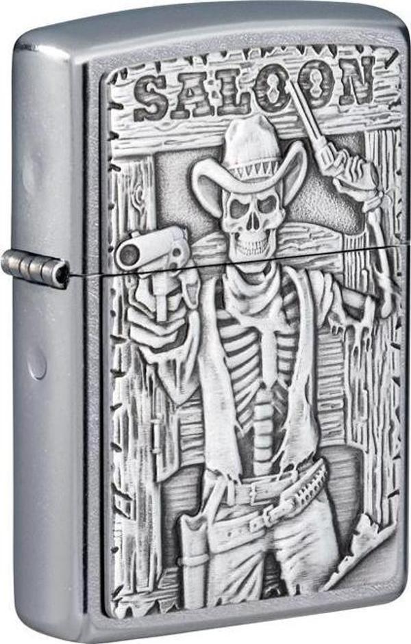 Zippo Çakmak Saloon Skull Emblem Design 49298-083535 - Image 1