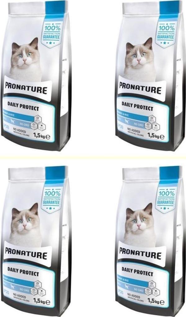 Pronature Daily Protect Hamsili ve Pirinçli Yetişkin Kedi Maması 1,5 Kg*4 ADET - Image 1