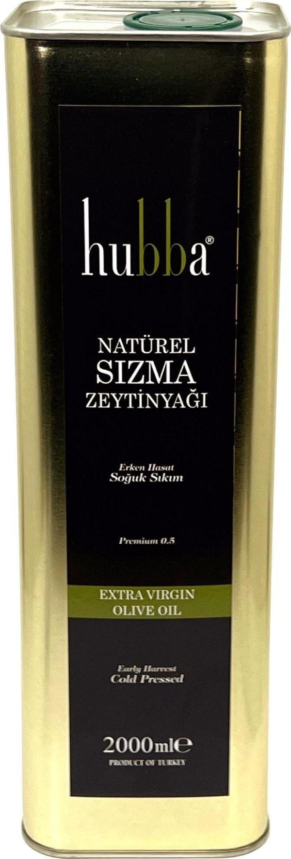 Hubba 2 Lt Teneke Yüksek Polifenol (+380) Naturel Sızma Zeytinyağı - Image 1