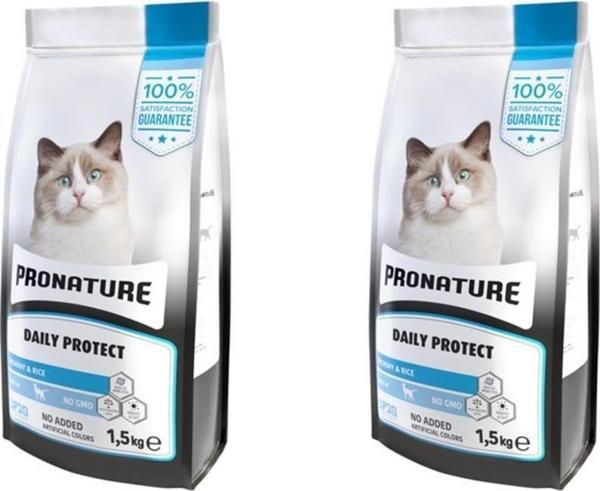 Pronature Daily Protect Hamsili ve Pirinçli Yetişkin Kedi Maması 1,5 Kg*2 ADET - Image 1