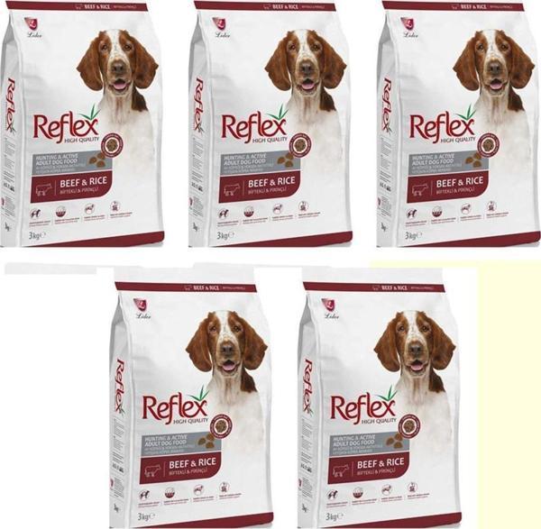 Reflex Beef Biftekli Yetiskin Köpek Mamasi 3 Kg*5 ADET - Image 1
