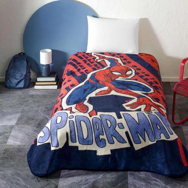 Lisanslı Spiderman Block Tek Kişilik Battaniye - Image 1