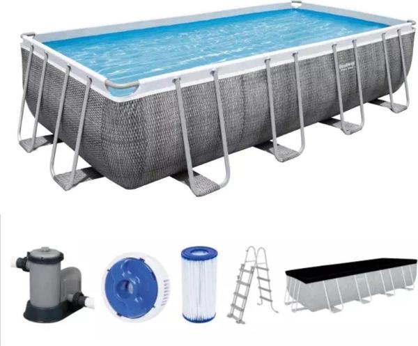 Bestway 56998 Steel Pro MAX Prefabrik Aile Havuzu 549x274x122cm Örtü Merdiven Filitreli Set - Image 1