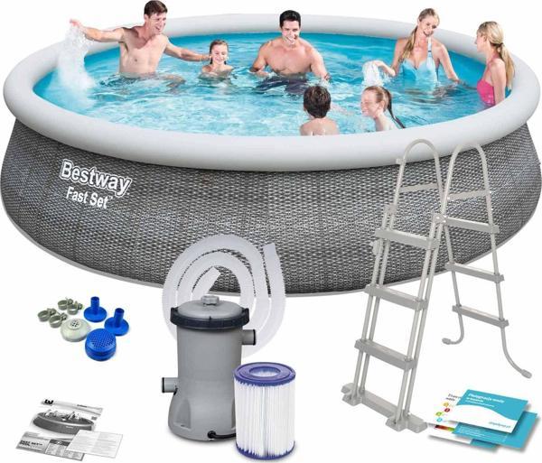 Bestway 57372 Büyük Aile Havuzu 457x107cm 220v Filtre + Merdiven Set - Image 1