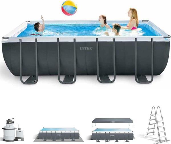 İntex 26356NP Ultra XTR Dikdörtgen Prefabrik Aile Havuzu 549x274x132cm Merdiven+Filtre+Örtü Set - Image 1