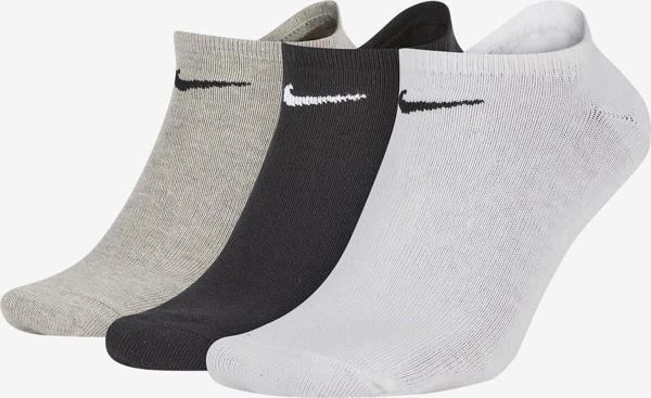 Nike Value No Show Ulightweight Unisex Sock 3 lü Soket Çorap Siyah Beyaz Bej - Image 1