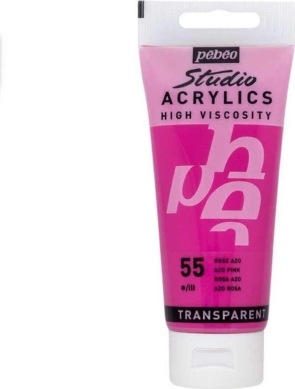 Pebeo Akrilik Boya Studio 100 Ml Azo Pink - Image 1