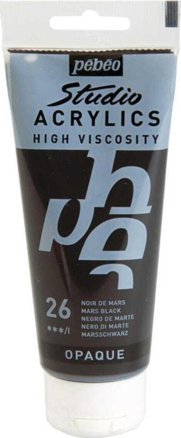 Pebeo Akrilik Boya Studio 100 Ml Mars Black - Image 1