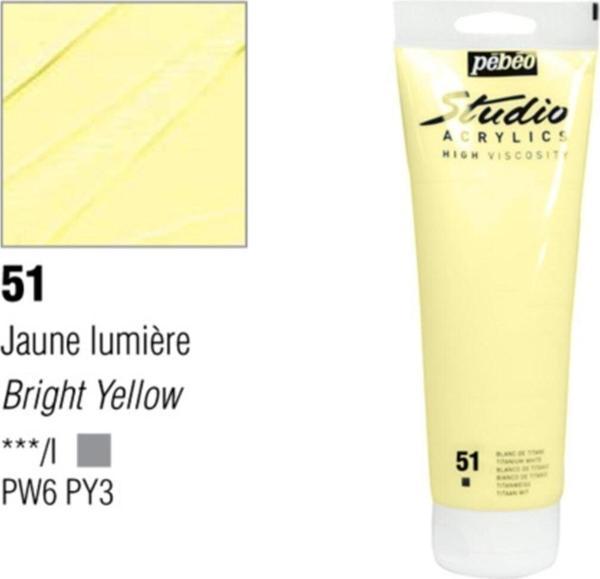 Pebeo Studıo Akrilik Boya 100 Ml Bright Yellow - Image 1
