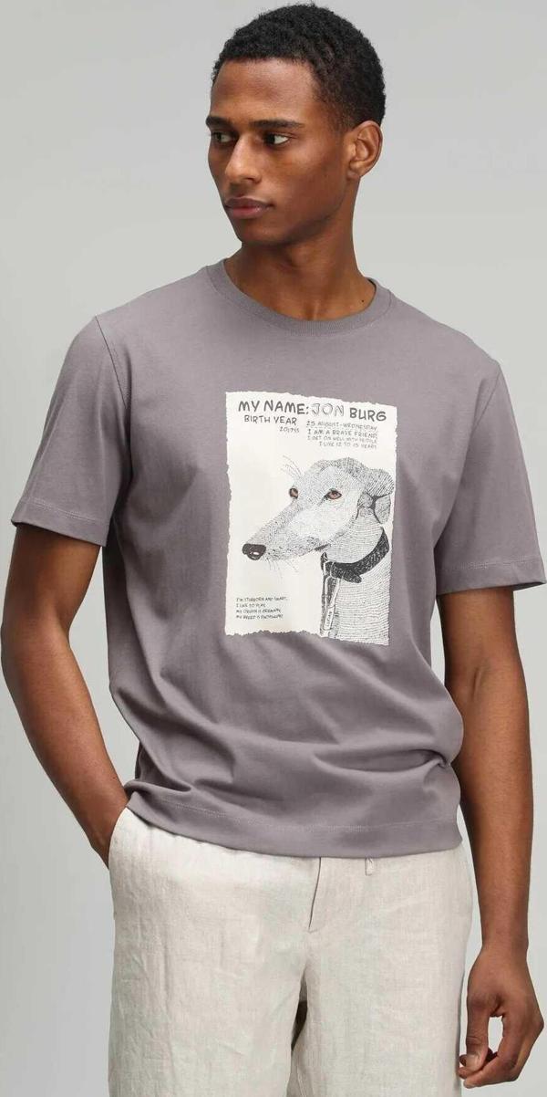 Best Erkek Grafik Basic Tişört Vizon - Image 1