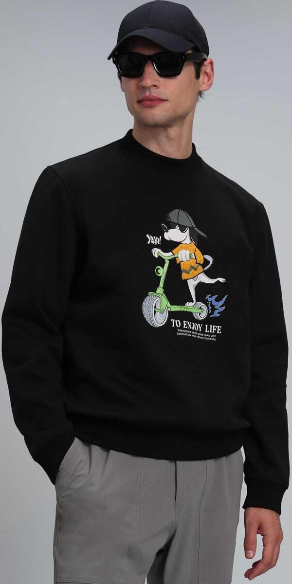 Igor Erkek Sweatshirt Siyah - Image 1