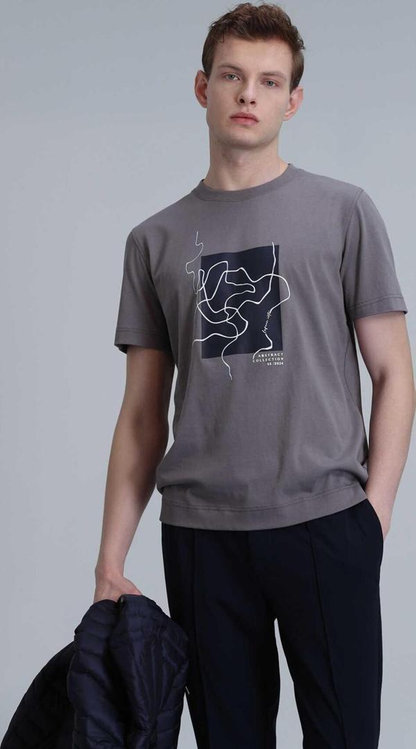 Nally Modern Grafik T-Shirt Vizon - Image 1