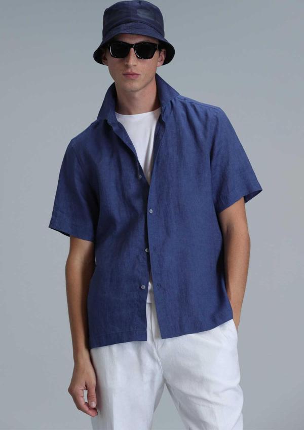 Bert Erkek Basic Gömlek Comfort Fit Saks - Image 1