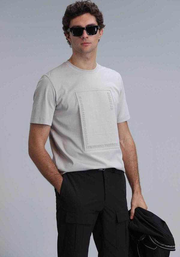 Mabel Modern Grafik T- Shirt Taş - Image 1