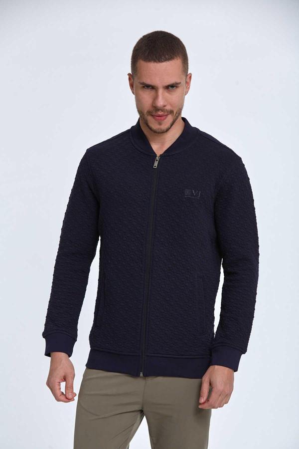 Blanca Fermuarlı Erkek Sweatshirt Lacivert - Image 1