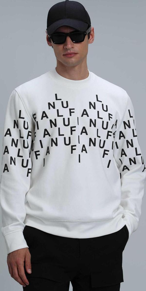 Rose Erkek Sweatshirt Kırık Beyaz - Image 1